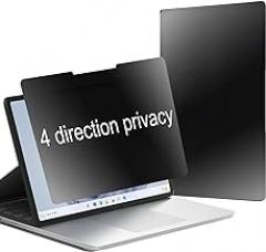 360 Degree Matte Privacy Screen Protector For Microsoft SurFace Laptop Go 3/ Laptop Go 2/ Laptop Go 12.4 inch Anti-Glare Anti-Spy 4 Sides Anti-Peeping Soft Film