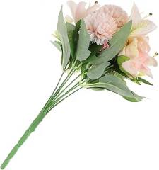 Milisten Simulation Bouquet Home Decor Fake Flower Gold Color Decorative Floral Arrangement for Living Room Party Photo Prop