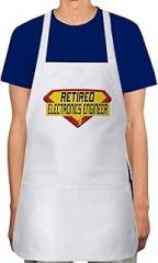 Makoroni - RETIRED ELECTRONICS ENGINEER Career Apron Adjustable Kitchen Chef Apron with 2 Pockets Cooking Baking, DesZ41