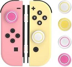 NANANINO Cute Silicone Joycon Thumb Grip Caps (Yellow)