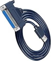 Printer Cable USB 2.0 to Parallel Adapter DB25 Parallel Adapter with Thumb Screws Connectors Data Transfer