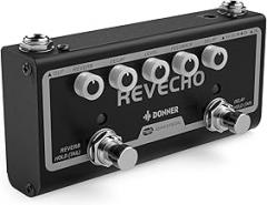 Donner Reverb Delay Pedal 2 in 1 Effects for Electric Guitar, Pedalboards, Revecho Pedal, 2 Modes with Tap Tempo Delay Guitar Effect Pedal