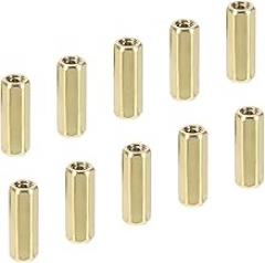 YOKIVE 20 Pcs M2 Spacers, Brass Hex PCB Standoffs Nuts, Keep Height Consistent, Great for Motherboard, Circuit Board, Electronics (Gold Tone, 9mm)