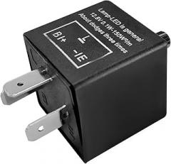 CF13 LED Electronic Flasher Relay, 12V 3-Pin CF13 Turn Signal Relay with Adjustable Speed Function, LED Turn Signal Flasher Blinker Relays for Most Vehicles, Car Accessories