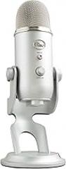 Logitech Creators Blue Yeti USB Microphone for Gaming, Streaming, Podcast, YouTube, Discord, PC, Studio Sound, Plug & Play-Silver