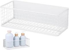 Milisten Magnetic Spice Rack Fridge Storage Shelf Large White Refrigerator Rack Kitchen Organization Magnetic Holder for Pantry and Countertop Storage