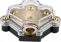 Car Audio Power Distribution Block Reliable Circuit for Auto Boat Vehicles Protect System Transparent Cover Alloy Material