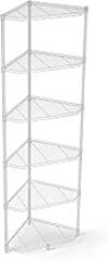 Wire Shelving Unit 6 Tier NSF Metal Corner Shelf , 600lbs Capacity Heavy Duty Adjustable Pentagonal Storage Rack with Shelf Liners for Kitchen Garage Office Room Corner, 72