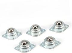 Transfer Bearing Ball, Plating Steel Ball Roller 2 Holes, 5 Pcs, Flexible Rolling for Electronics, Hardware, Mechanical Systems, Zinc Plating Iron Material, 15kg Load Bearing,