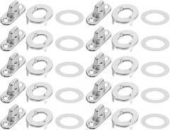 Operitacx 10 Sets Twist Lock Fasteners Rotating Button Studs, Metal Turn Button Fasteners for Boats Furniture Assembly Electronics DIY Projects Secure and Compact