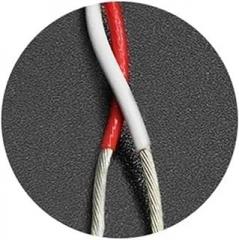 PTFE Wire 2pins Twised Pair 26/25/24/22/20/18/17/15/13AWG DIY FEP Electronic Signal Silver Plated Copper Cable(Red White,2 Meters_26AWG (0.12MM2))
