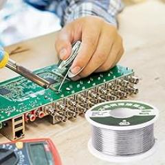 1.0mm 20/50/100g Rosin-Cored No-Clean Solder Wire, 2.0% Flux Low Melting Point for Electronics Repair DIY Convenient Consumables ﻿ (1Roll 20g)