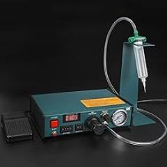 Precision Automatic Glue Dispenser Machine, Digital Display Liquid Adhesive Dispenser, Minimum Drop Volume 0.001ml, 16 Glue Dispensing Modes, for Electronic Component