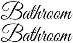 Rockmount Electronics - Bathroom - UV Resistant, Waterproof, Durable - Peel & Stick Wall Door Decor Decal Sticker Quote Vinyl Mural Art Script Vinyl Lettering - 9.5