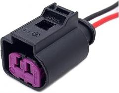 1 Set 2 Pin Car Engine Housing Plug Wire Harness Auto Waterproof Electronic Connector for 1J0973772 (1 Pc)