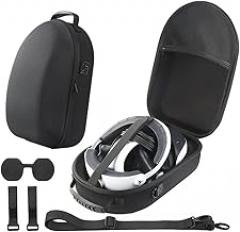 Hard Carrying Case Compatible with Sony Playstation VR2 (PSVR2) Headset and Touch Controllers, VR Accessories Suitable for Travel and Home Storage (Black)