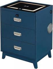 Picket House Furnishings Azura Nightstand with Electronic Features in Blue