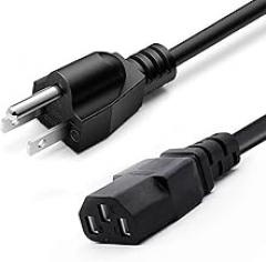 Kado 3 Prong AC Power Cable 1.5m, 5 Feet 125 Volts 10 Amps Power Cord for Electronics, Dekstop PC, TV, Computer, Printer, Radio, Monitor, Sceptre, Samsung, Dell, Panasonic, Vizio, LG, Asus