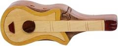 Handcrafted Wooden Musical Instrument Shape Secret Jewelry Puzzle Box - Electronic Guitar