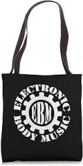 heizfrosch Electronic Body Music EBM Word with Gear Tote Bag