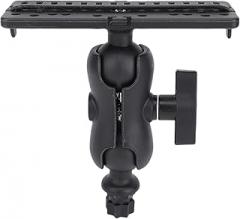Fish Finder Mount Base Universal Mounting Plate 360 Degree Rotation Ball Mount Electronic Fish Finder Bracket for Marine Kayak Pontoon Canoe