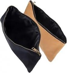 ARTIBETTER 2pcs Zippered Tool Bags for Portable Tool Storage Canvas Organizer Pouch Yellow and Black for Electronics Crafts Travel and Hardware