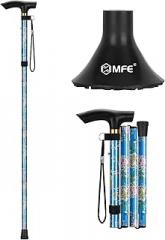 Bundle-2 Items: MFE Folding Cane (Blue Floral) & 3/4