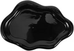 Milisten Ceramic Cloud Shaped Spoon Rest for Kitchen Countertop Compact Dark Reusable Spoon Holder Delicate Scoop Tray for Stove Top Use