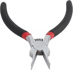 Acouto 5-Inch Wide Flat Nose Pliers for Crafts - Ergonomic Ni Iron Alloy Tool for Jewelry Making and Delicate Electronic Work