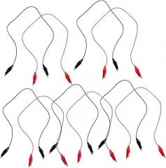 10pcs Insulated Alligator Clip Wires for Electronics Connection Wire for Physics Lab Easy to Use for Projects and Experiments Secure Grip for Accurate Testing