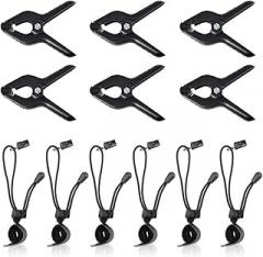 SLOW DOLPHIN Heavy Duty Spring Clamps and Background Clips for Muslin Backdrop, Photo Studio, Photography Backdrop Support（12 pcs）
