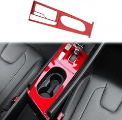 BOYOUS ABS Center Console Gear Shift Panel Frame Cup Holder Cover Interior Decoration Trim Accessories for Hyundai Elantra 2021 2022 2023 2024 2025 2026, Only Fit Electronic Handbrake Type(Wine Red