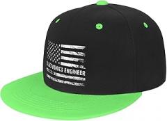 POOEDSO Electronics Engineer American Flag Baseball Cap Snapback Hats for Men Trucker Hat Flat Brim Hats