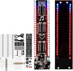 New 2024 DIY Led Electronic Kit Audio Rhythm Dual Color Light Music 30 Segment Spectrum Volume Level Indicator Soldering Project Practice Accessories