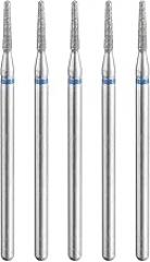 HARFINGTON 5pcs 120-140 Grits Diamond Grinding Bit 1.6mm Tapered Head 2.35mm Shank 8.5mm Length Stone Sanding Drill Bits Rotary Tool for Ceramic Glass Nails Grinding Polishing