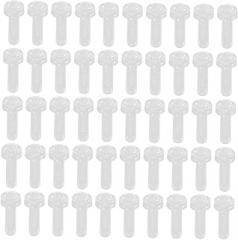PRETYZOOM Insulate 50pcs Plastic Screws Round Cross Head for Electronics Home Tool Kit
