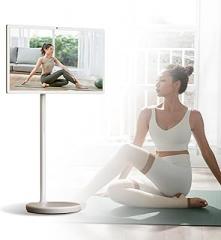 Portable TV Tablet, Rolling Tablet TV on Wheels, Large Touchscreen,Wireless/Wired Connection,8000mAh Battery Operated, 6GB RAM + 128GB ROM,Voice Control 22inch