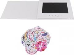 720P HD Video Playback LCD Screen Video Brochure 128M Memory Electronic Card for Business Marketing, Design, Sentimental Value with Sticker Pack for Individual Creativity (10inch)