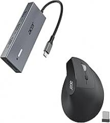 Acer USB C Docking Station Bundle with Ergonomic Mouse
