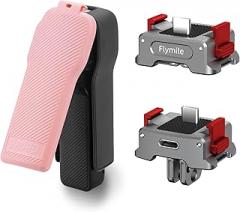 BRDRC Pocket 3 Cover Case & Charging Adapter, Gimbal Flip Protective Cover Lens Protector Cap Holds 3 Filters and Type-C Charger with 1/4