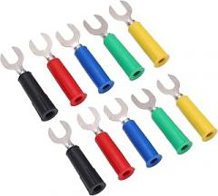 J.20019 6mm U Shape to Banana Plug, Good Connectivity, Stable Connection, 30V AC‑60V DC, 36A, for Electronics, Industrial Equipment, Ships