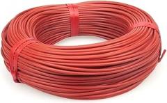 Pipe House 12K 33ohm Floor Heating Wire Odorless Warm Heating Cable Carbon Fiber Electric Hotline Heating Cable Soil Electronics (Color : Red, Size : 50m)