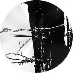 Barbed Black and White Silent Electronic PVC Wall Clock，Dual-Use with Stand for Home Office
