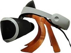 Headset Charging Stand Dock for Sony PlayStation VR/PS4/PSVR1, Virtual Reality Console Holder Mount Display, Gaming Accessories Organizer (Frosted Glass Clear)