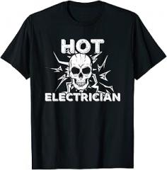 Lineman Electrical Engineering Voltage Gift Hot Electrician Electricity Craftsman Lineworker Electronics T-Shirt