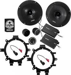 KICKER Speakers 6.5 inch for Chevrolet Suburban 1995-2006 Upgrade Kit - Pair of CS Series with Adapters and Harness, Component 6 1/2 Car Audio Front Door Speaker for Chevy CSS654, 46CSS654