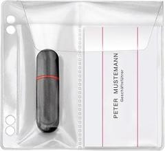 VELOFLEX 4377100 USB Memory Stick Sleeves for Filing/PVC Film 10 x 10 cm/Business Card Sleeves Transparent Pack of 100