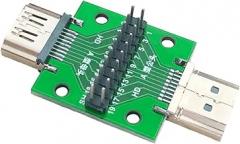 Fast Speed A Male to A Female Testing Board Adapter for 18Gbps Data Transfer Stable in Electronic Applications