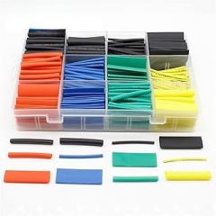 530pcs/set Heat Shrink Tubing Electric Insulation Heat Shrink Wrap Cable Sleeve, Ratio 2:1 Electronic Polyolefin Wrap Wire Cable Sleeve Kit