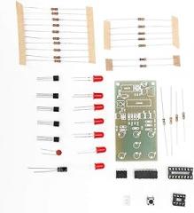 Circuit Electronic Dice Board Kit, Electronic Dice Kit, 7 LEDs for Fun Electronic Production Set Replace Real Dice